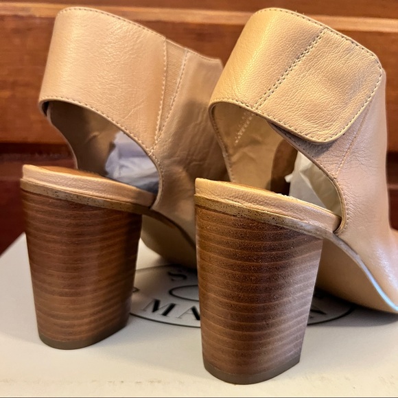 Steve MaddenNONSTP Natural peep toe block heel sandals SZ 7 - Picture 7 of 11